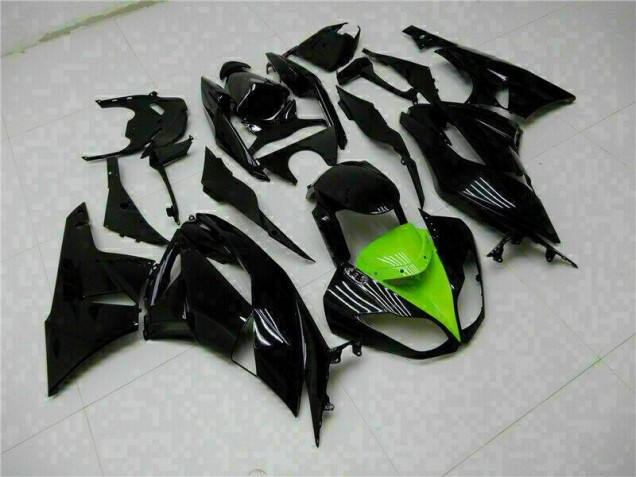 Preto Verde Kits Carenagem Moto Kawasaki ZX6R 09-12 Preto Verde Kits Carenagem Moto Kawasaki ZX6R 09-12