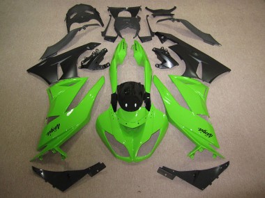 Preto Verde Kits Carenagem Moto Kawasaki ZX6R 09-12