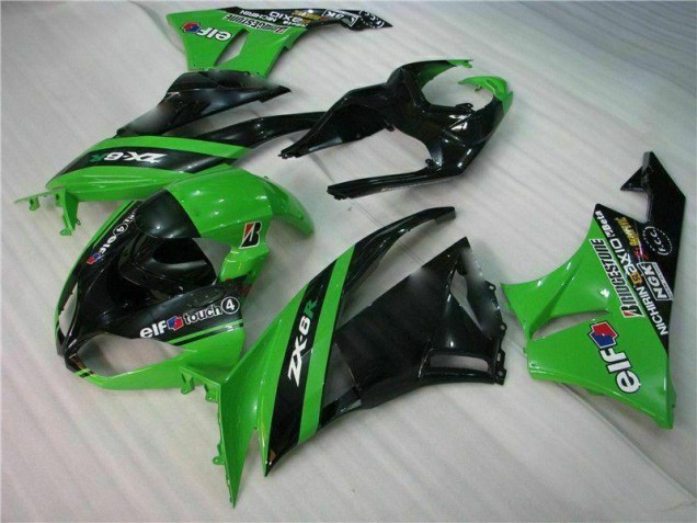 Preto Verde Kits Completo Carenagem Moto Kawasaki ZX6R 09-12 Preto Verde Kits Completo Carenagem Moto Kawasaki ZX6R 09-12