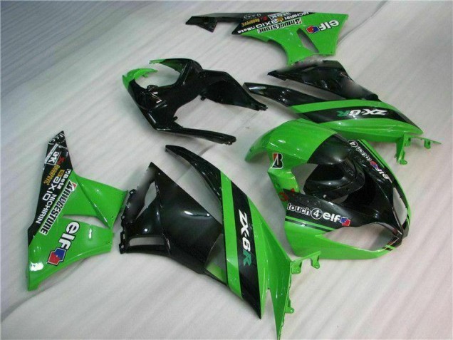 Preto Verde Kits Completo Carenagem Moto Kawasaki ZX6R 09-12 Preto Verde Kits Completo Carenagem Moto Kawasaki ZX6R 09-12