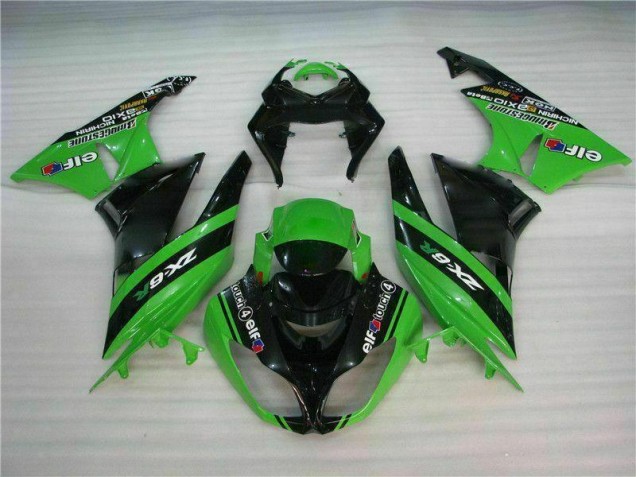Preto Verde Kits Completo Carenagem Moto Kawasaki ZX6R 09-12 Preto Verde Kits Completo Carenagem Moto Kawasaki ZX6R 09-12