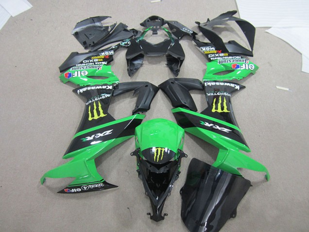 Preto Verde Monster Carenagem Moto Kawasaki ZX10R 08-10 Preto Verde Monster Carenagem Moto Kawasaki ZX10R 08-10