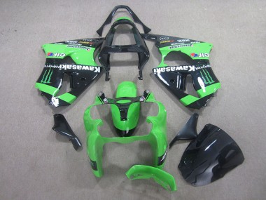 Preto Verde Monster Carenagem Moto Kawasaki ZX6R 00-02