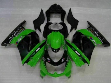Preto Verde Moto Plástico Kawasaki EX250 08-12