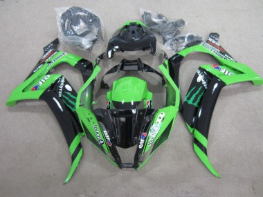 Preto Verde Touch4 Monster Carenagem Moto Kawasaki ZX10R 11-15
