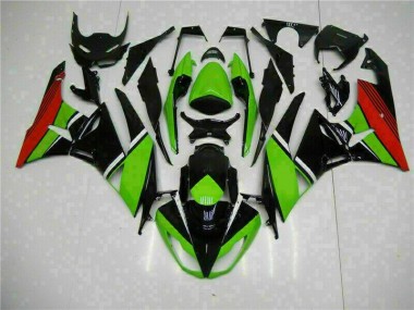 Preto Verde Vermelho Carenagem Moto Kawasaki ZX6R 09-12
