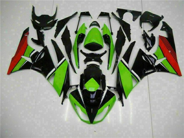Preto Verde Vermelho Carenagem Moto Kawasaki ZX6R 09-12 Preto Verde Vermelho Carenagem Moto Kawasaki ZX6R 09-12