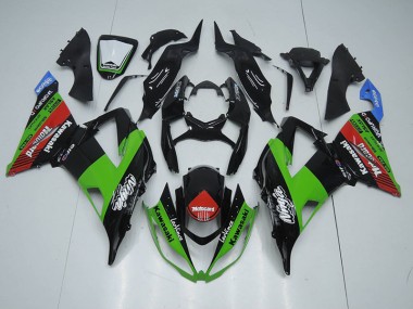 Preto Verde Vermelho Motocard Carenagem Moto Kawasaki ZX6R 13-18