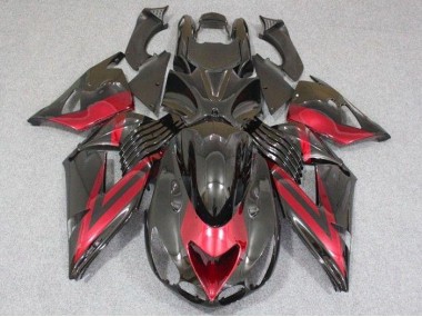 Preto Vermelho Abs Carenagem Moto Kawasaki ZX14R ZZR 1400 06-11
