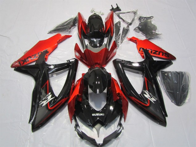 Preto Vermelho Abs Kits Carenagem Moto Suzuki GSXR 1000 K7 07-08 Preto Vermelho Abs Kits Carenagem Moto Suzuki GSXR 1000 K7 07-08