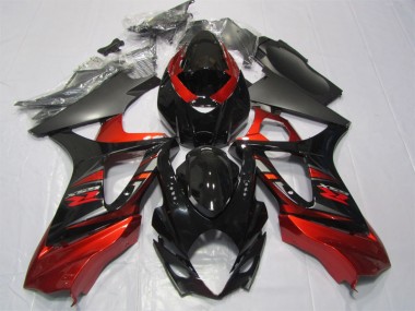 Preto Vermelho Abs Kits Completos Carenagem Moto Suzuki GSXR 1000 K7 07-08