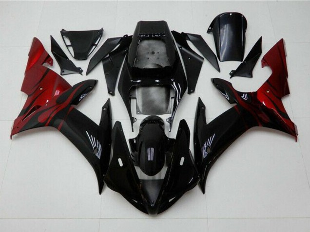 Preto Vermelho Abs Kits Completos Carenagem Moto Yamaha R1 04-06