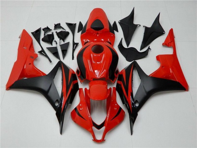 Preto Vermelho Abs Moto Plásticos Honda CBR 600RR 07-08 Preto Vermelho Abs Moto Plásticos Honda CBR 600RR 07-08