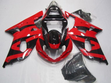 Preto Vermelho Abs Motocicleta Plástico Suzuki GSXR 750 K1 K2 K3 01-03