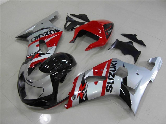 Preto Vermelho Abs Motocicleta Plásticos Suzuki GSXR 750 K1 K2 K3 01-03 Preto Vermelho Abs Motocicleta Plásticos Suzuki GSXR 750 K1 K2 K3 01-03