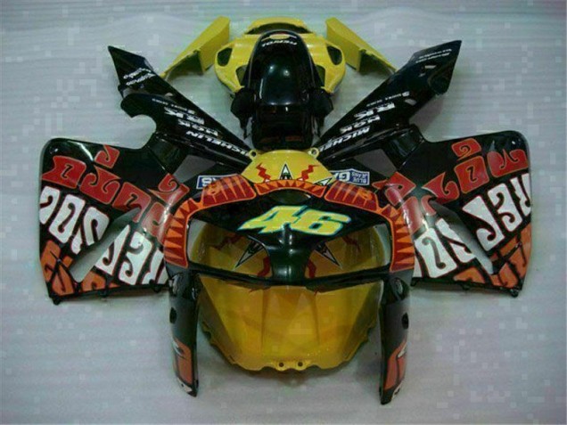 Preto Vermelho Amarelo 46 Carenagem Moto Honda CBR 600RR 05-06 Preto Vermelho Amarelo 46 Carenagem Moto Honda CBR 600RR 05-06