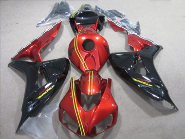 Preto Vermelho Amarelo Injeção Kit Carenagem Honda CBR 1000RR 06-07