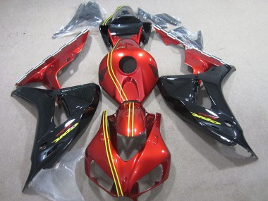 Preto Vermelho Amarelo Injeção Kit Carenagem Moto Honda CBR 1000RR 06-07