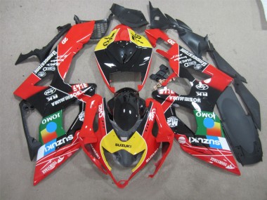 Preto Vermelho Amarelo Jomo Carenagem Moto Suzuki GSXR 600 K6 06-07