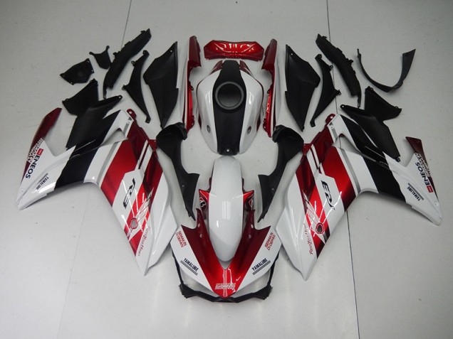 Preto Vermelho Branco Carenagem Moto Yamaha R3 15-22