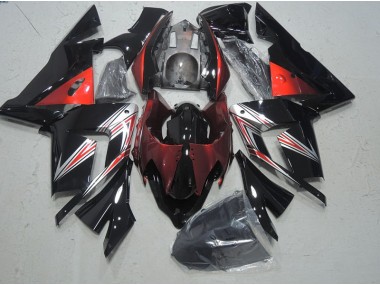Preto Vermelho Carenagem Moto Kawasaki ZX10R 03-05