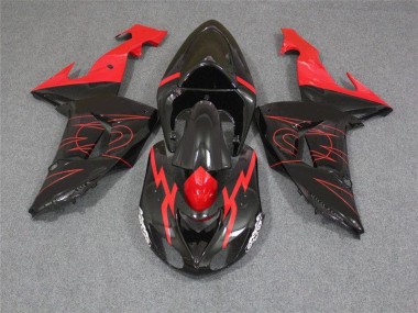 Preto Vermelho Carenagem Moto Kawasaki ZX10R 06-07