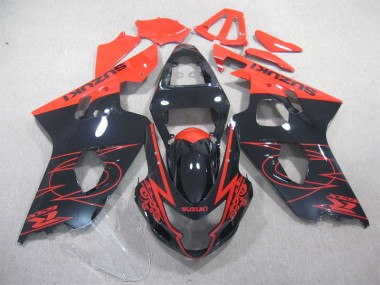 Preto Vermelho Carenagem Moto Suzuki GSXR 600 K4 04-05