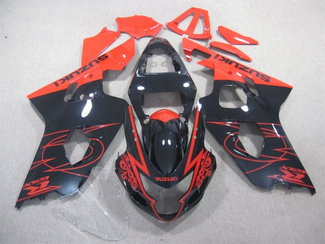 Preto Vermelho Carenagem Moto Suzuki GSXR 600 K4 04-05 Preto Vermelho Carenagem Moto Suzuki GSXR 600 K4 04-05