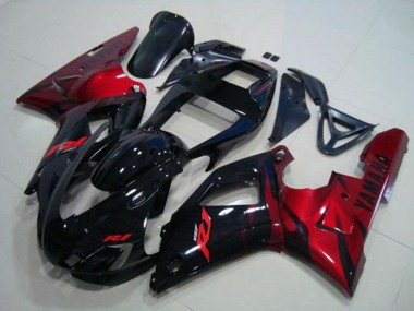 Preto Vermelho Carenagem Moto Yamaha R1 98-99