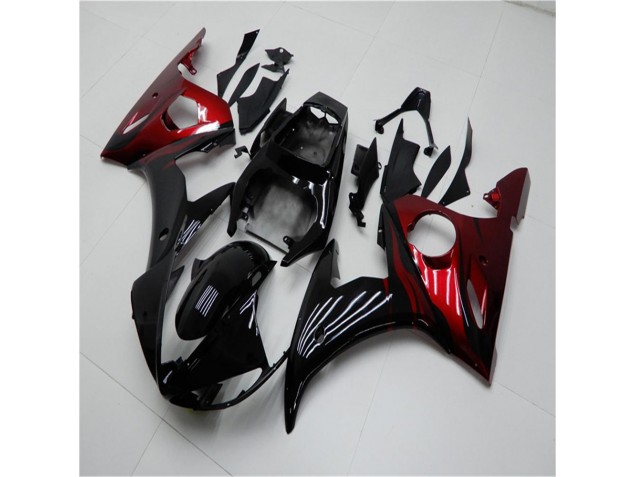Preto Vermelho Carenagem Moto Yamaha R6 03-05 Preto Vermelho Carenagem Moto Yamaha R6 03-05