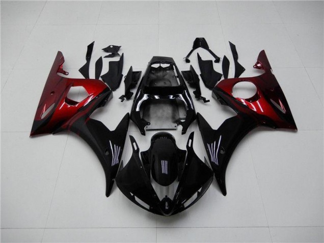 Preto Vermelho Carenagem Moto Yamaha R6 03-05 Preto Vermelho Carenagem Moto Yamaha R6 03-05