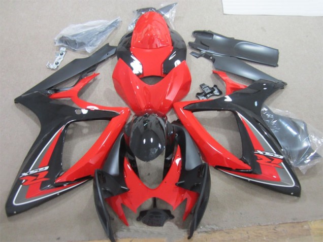 Preto Vermelho Carroçaria Moto Suzuki GSXR 600 K6 06-07 Preto Vermelho Carroçaria Moto Suzuki GSXR 600 K6 06-07