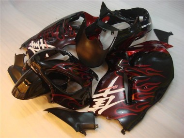 Preto Vermelho Chama Carenagem Moto Suzuki GSXR 1300 Hayabusa 08-19