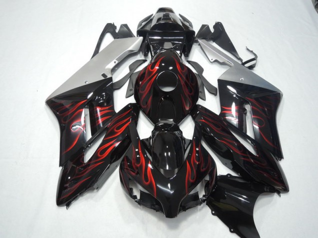 Preto Vermelho Chama Kit Carenagem Moto Honda CBR 1000RR 04-05