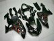 Preto Vermelho Chama Kit Carenagem Moto Kawasaki ZX10R 06-07 Preto Vermelho Chama Kit Carenagem Moto Kawasaki ZX10R 06-07