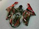 Preto Vermelho Chama Kit Carenagem Moto Kawasaki ZX6R 07-08 Preto Vermelho Chama Kit Carenagem Moto Kawasaki ZX6R 07-08