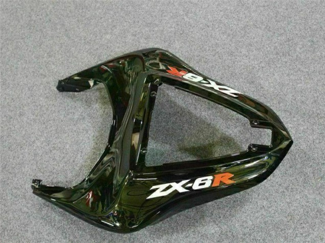 Preto Vermelho Chama Kit Carenagem Moto Kawasaki ZX6R 07-08 Preto Vermelho Chama Kit Carenagem Moto Kawasaki ZX6R 07-08
