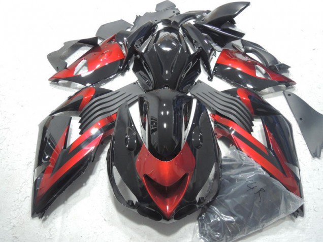 Preto Vermelho Injeção Kits Carenagem Moto Kawasaki ZX14R ZZR 1400 06-11 Preto Vermelho Injeção Kits Carenagem Moto Kawasaki ZX14R ZZR 1400 06-11