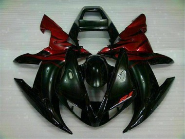 Preto Vermelho Kit Carenagem Moto Yamaha R1 02-03
