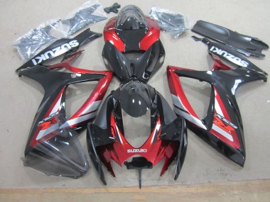 Preto Vermelho Kit Completo Carenagem Moto Suzuki GSXR 750 K6 06-07