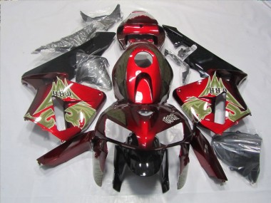 Preto Vermelho Kits Carenagem Moto Honda CBR 600RR 05-06