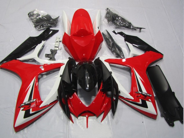 Preto Vermelho Kits Carenagem Moto Suzuki GSXR 600 K6 06-07 Preto Vermelho Kits Carenagem Moto Suzuki GSXR 600 K6 06-07