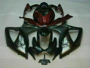 Preto Vermelho Moto Plásticos Suzuki GSXR 600 / 750 K6 06-07