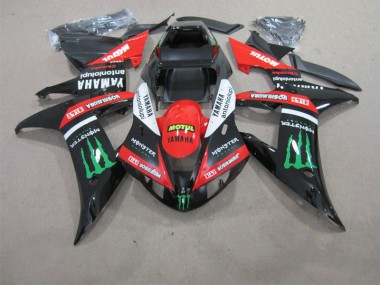 Preto Vermelho Motul Carenagem Moto Yamaha R1 02-03