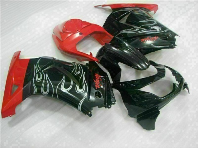 Preto Vermelho Ninja Carenagem Moto Kawasaki EX250 08-12 Preto Vermelho Ninja Carenagem Moto Kawasaki EX250 08-12