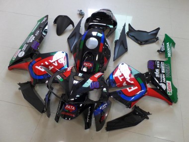 Preto Vermelho Pata Carenagem Moto Honda CBR 600RR 05-06