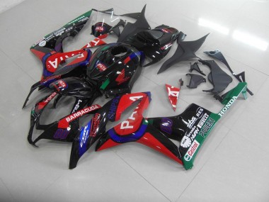 Preto Vermelho Pata Carenagem Moto Honda CBR 600RR 07-08