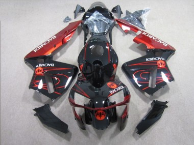 Preto Vermelho RACARDI Carenagem Moto Honda CBR 600RR 03-04