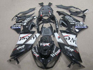 Preto West Carenagem Moto Kawasaki ZX6R 09-12