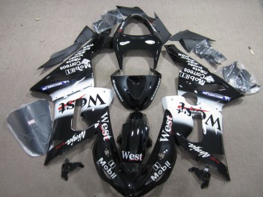 Preto West Mobil Ninja 636 Carenagem Moto Kawasaki ZX6R 05-06